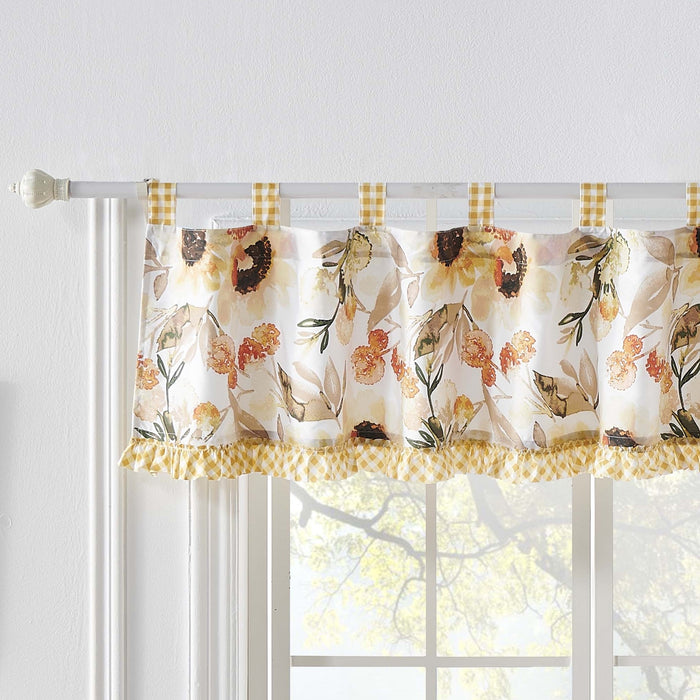 Somerset Ruffle Trimmed Window Valance 84" x 19" Gold by Greenland Home Fashion