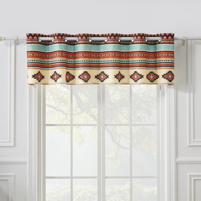 Red Rock Grommeted Window Valance 84" x 16" Multicolor by Greenland Home Fashion