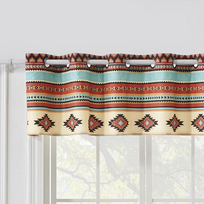 Red Rock Grommeted Window Valance 84" x 16" Multicolor by Greenland Home Fashion