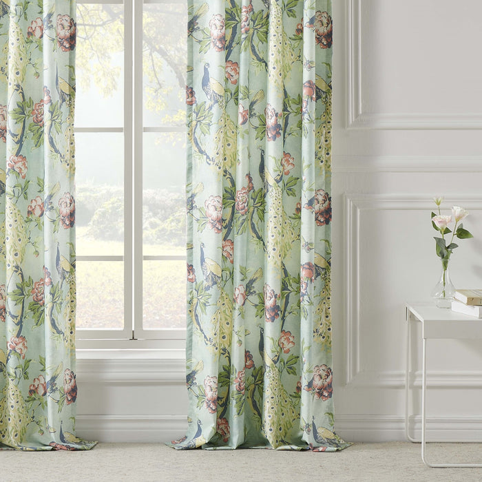 Pavona Enchanted Garden Curtain Panels with Tiebacks 84" by Greenland Home Fashions