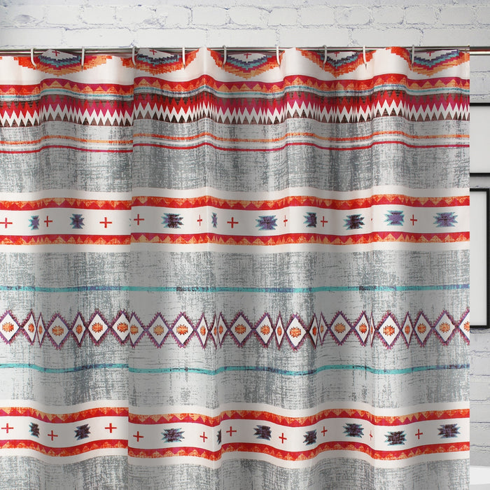 Kiva Western Boho Shower Curtain 72" x 72" Multicolor by Greenland Home Fashion