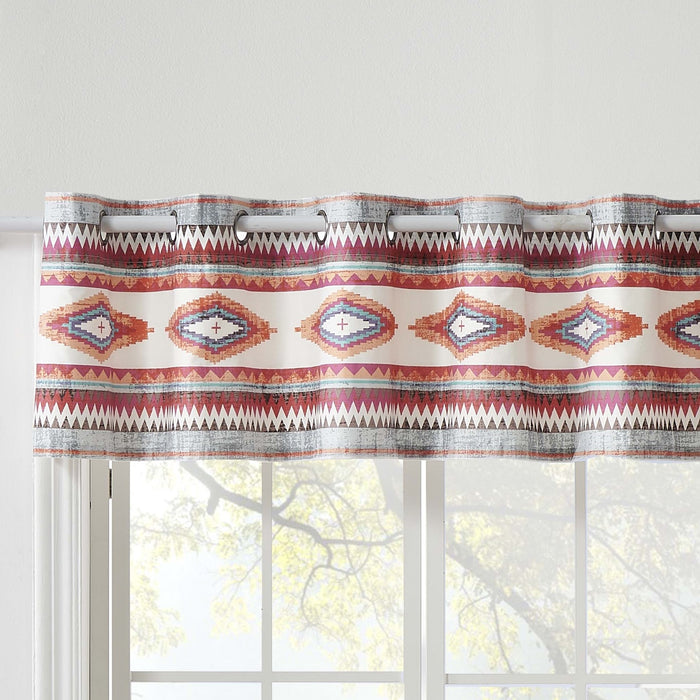 Kiva Western Boho Grommet Window Valance 84" x 16" by Greenland Home Fashion