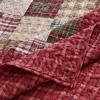 Greenland Home Fashions Oxford Plaid 100% Cotton Jumbo-Sized for Floor-Length Coverage Bedspread Set Red
