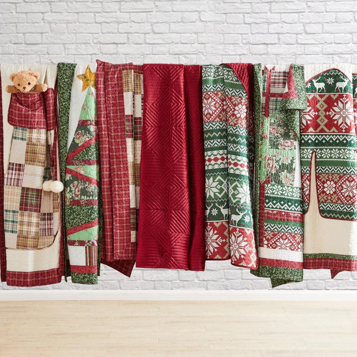 Greenland Home Fashion Festive Presents Ultra Soft High-Quality Throw Blanket Standard Red