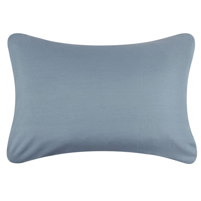 Greenland Home Fashions Riviera Dutch Velvet Luxurious Modern Ultimate Comfort Soft Plush Look Sham Spa Blue