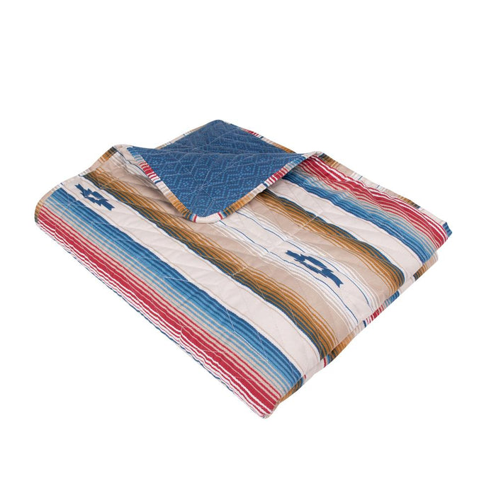 Barefoot Bungalow Painted Desert Durable Prewashed with Extra Softener Throw Accessory 50"x60" Sapphire