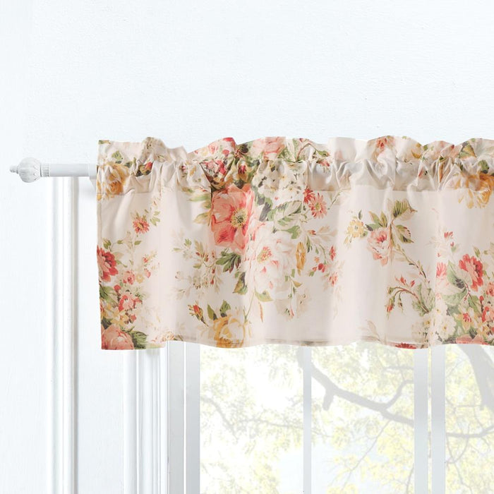 Greenland Home Fashions Grace Embrace Beauty Luxurious Modern Window Treatment Valance Each panel 84'x16" Buttercup
