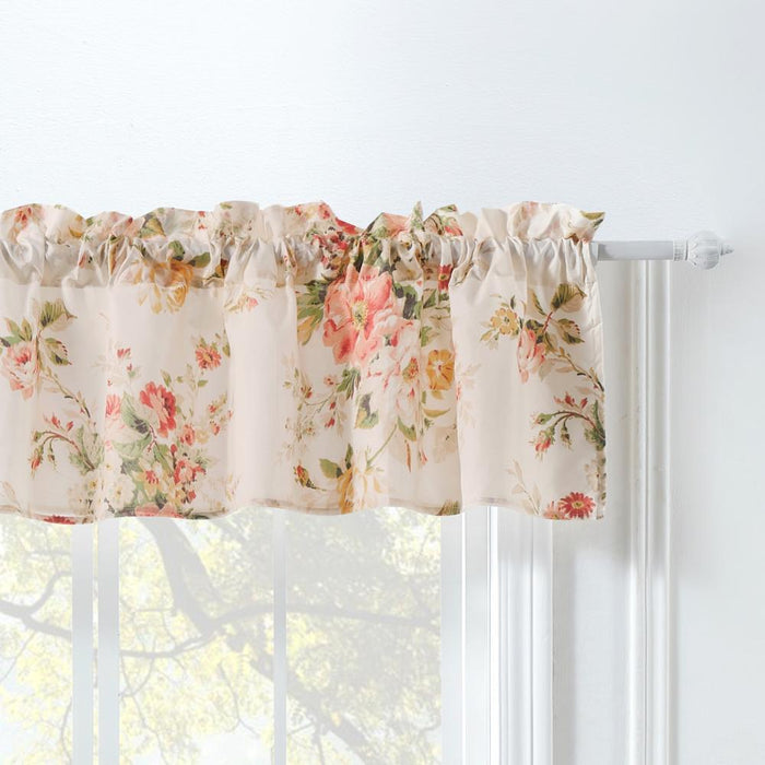 Greenland Home Fashions Grace Embrace Beauty Luxurious Modern Window Treatment Valance Each panel 84'x16" Buttercup