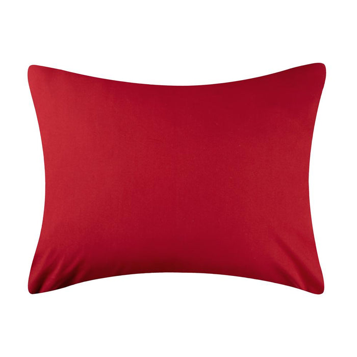 Greenland Home Fashions Peppermint Party Jacquard Woven Festive Christmas Pattern Decorative Pillow Sham Red