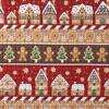 Greenland Home Fashions Gingerbread Lane Luxurious Super Soft Plush Throw Blanket 50" x 60" Red