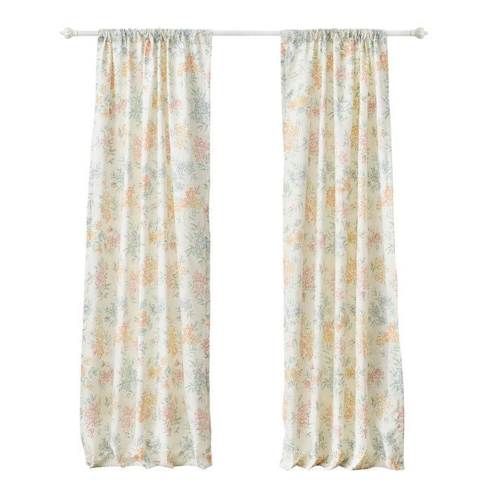 Greenland Home Fashions Chloe Light Filtering Semi Sheer 3" Rod Pocket Window Panel Pair 42" x 84" Pastel