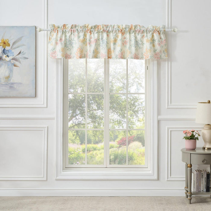 Greenland Home Fashions Chloe Light Filtering Semi Sheer 3" Rod Pocket Window Valance 84" x 16" Pastel