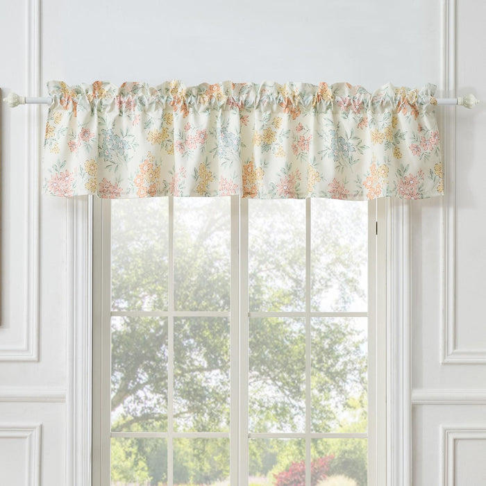 Greenland Home Fashions Chloe Light Filtering Semi Sheer 3" Rod Pocket Window Valance 84" x 16" Pastel