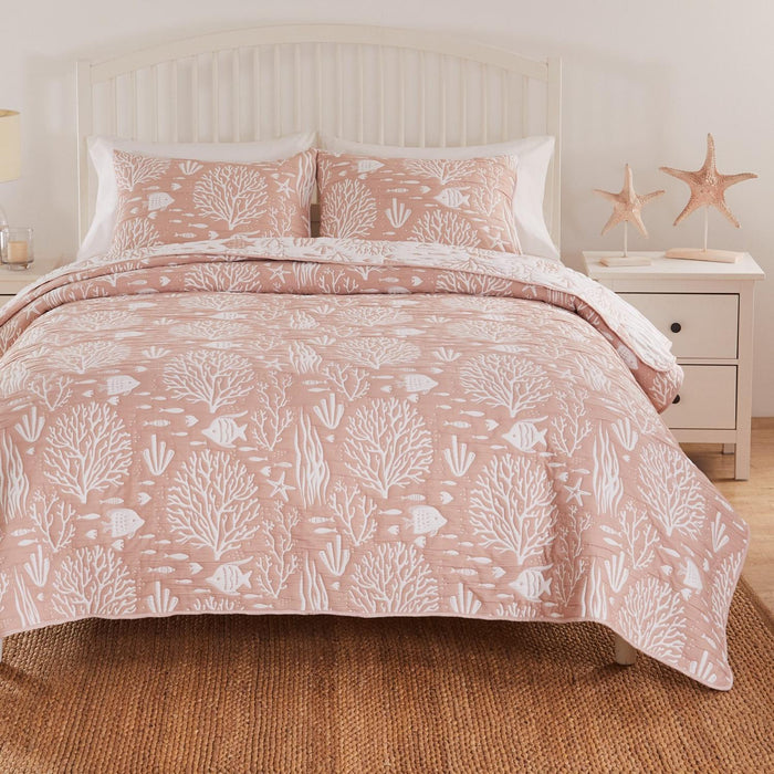 Greenland Home Fashions Marina High Quality Reversible Coverlet Set