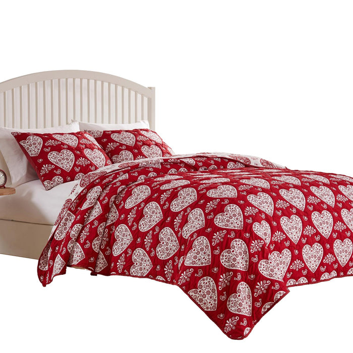 Greenland Home Fashions Lovebirds High Quality Coverlet Set