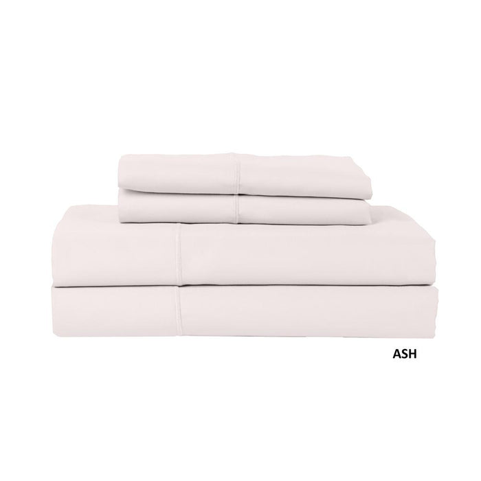 Hotel Concepts 500 Thread Count Sateen Sheet - 4 Piece Set - Ash