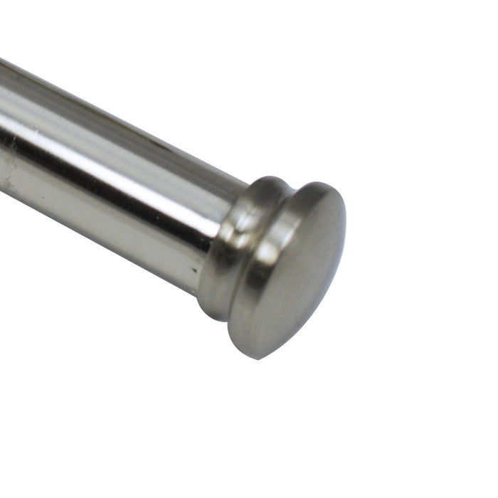 Versailles Imperial Corona Double Steel Heavy Duty Curtain Rod Set for Windows Brushed Nickel