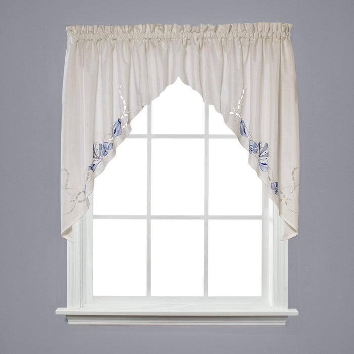 Saturday Knight Ltd Seabreeze Linen Textured Window Swag - 57x36"
