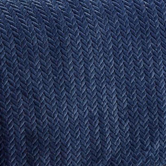 Jacquard Microplush Soft Premium Microplush Braided Blanket Navy by Plazatex