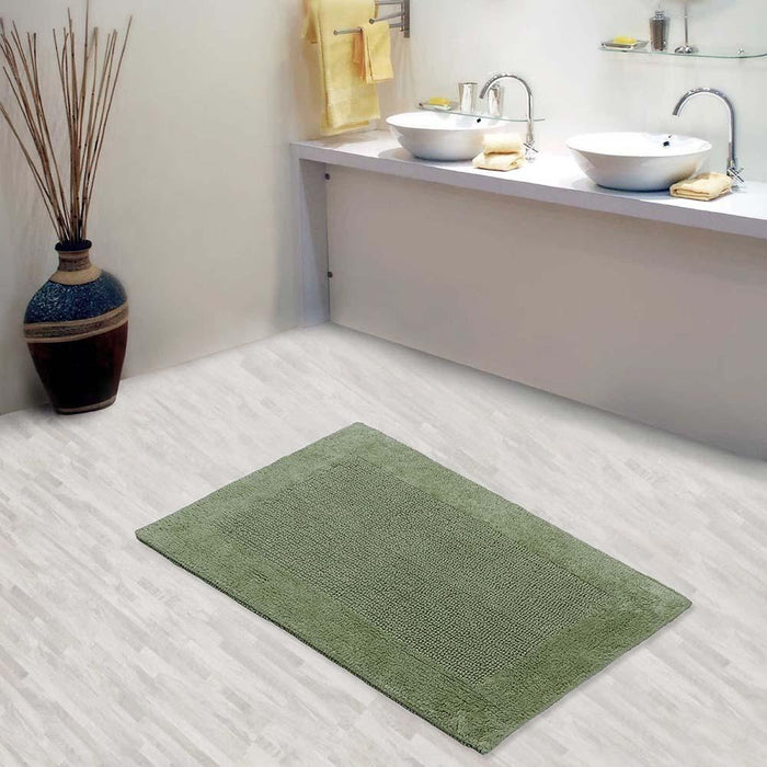 Knightsbridge Bella Napoli 220 GSF Reversible Bath Rug 17 x 24 - Sage