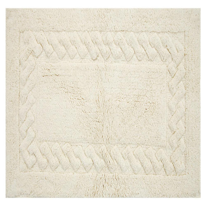 Knightsbridge Chain Bath Rug Cotton Non Skid Back - Ivory