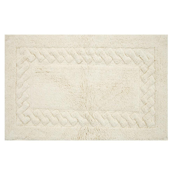 Knightsbridge Chain Bath Rug Cotton Non Skid Back - Ivory