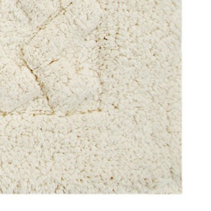 Knightsbridge Chain Bath Rug Cotton Non Skid Back - Ivory