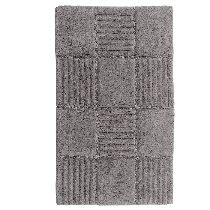 Knightsbridge Chakkar Board 220 GSF Non Skid Back Bath Rug 17 x 24 - Silver