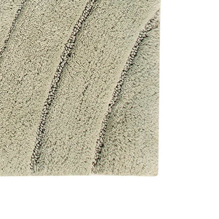 Knightsbridge Diamond 220 GSF Non Skid Back Bath Rug 17 x 24 - Sage