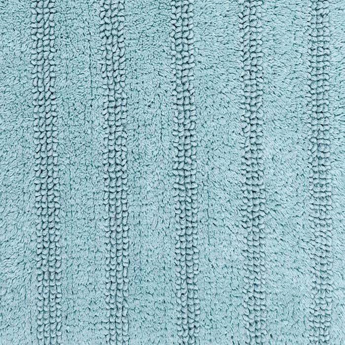 Knightsbridge Linear 220 GSF Reversible Bath Rug 17 x 24 - Light Blue