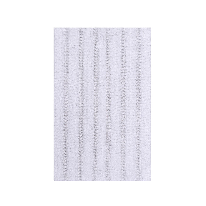 Knightsbridge Linear 220 GSF Reversible Bath Rug 17 x 24 - Light Blue