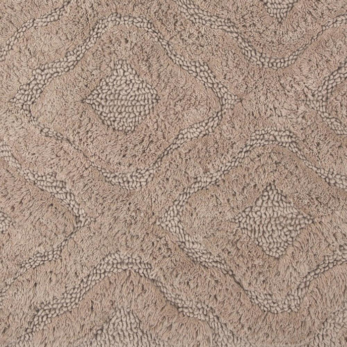 Knightsbridge Link Bath Rug Cotton Non Skid Back - Stone