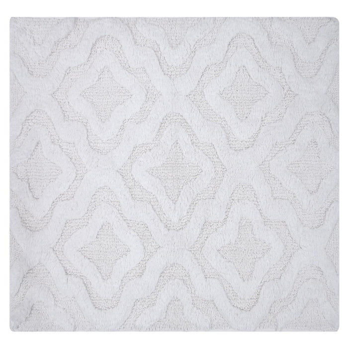 Knightsbridge Link Bath Rug Cotton Non Skid Back - White