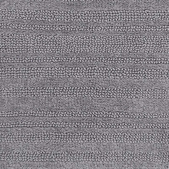 Knightsbridge Luscious Textured Striped All Season Soft Plush Cotton Reversible & Soft Bath Rug Natural