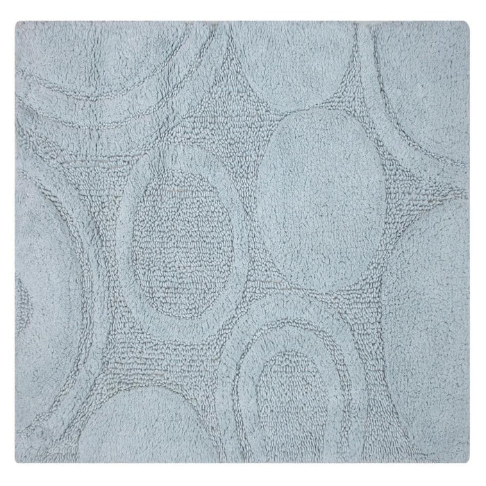 Knightsbridge Orbit Bath Rug Cotton Non Skid Back - Light Blue