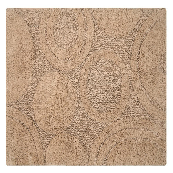 Knightsbridge Orbit Bath Rug Cotton Non Skid Back - Natural