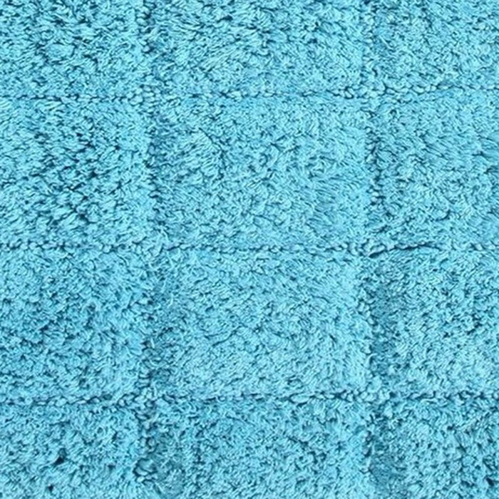 Knightsbridge Summer Tile 220 GSF Non Skid Back Bath Rug 17 x 24 - Aqua