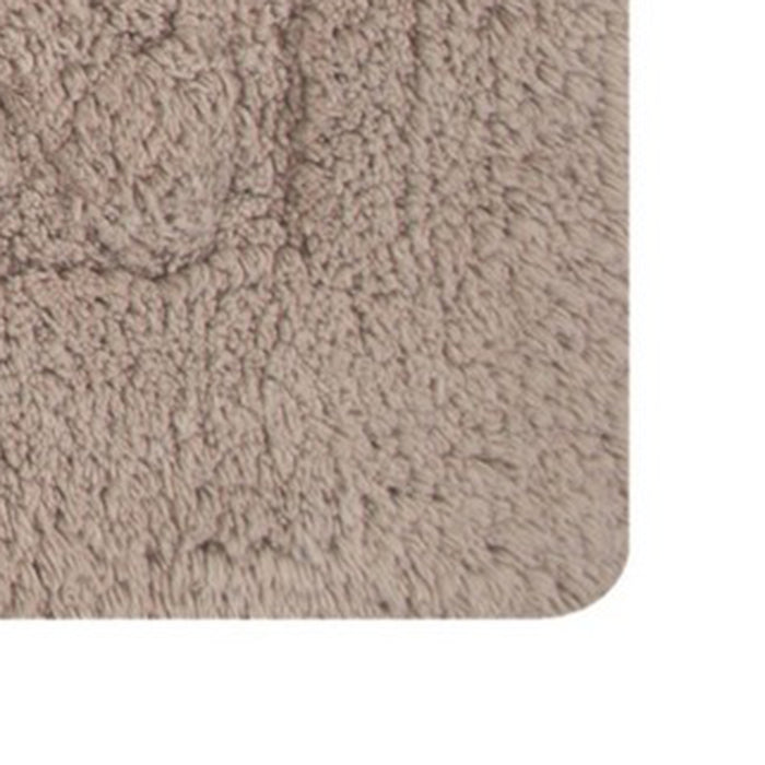 Knightsbridge Chain Bath Rug Cotton Non Skid Back - Stone