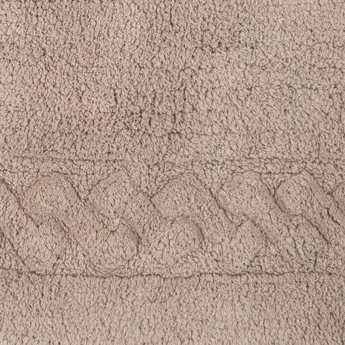 Knightsbridge Chain Bath Rug Cotton Non Skid Back - Stone