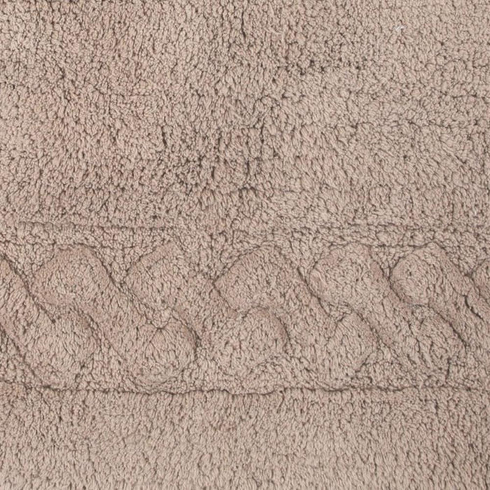 Knightsbridge Chain Bath Rug Cotton Non Skid Back - Stone