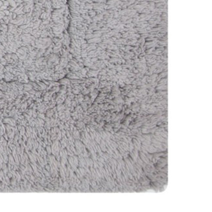 Knightsbridge Cipher 220 GSF Non Skid Back Bath Rug 20 x 30 - Silver