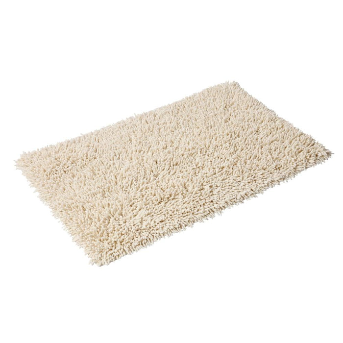 Knightsbridge Chenille Shaggy 220 GSF Non Skid Back Bath Rug 20 x 30 - Ivory