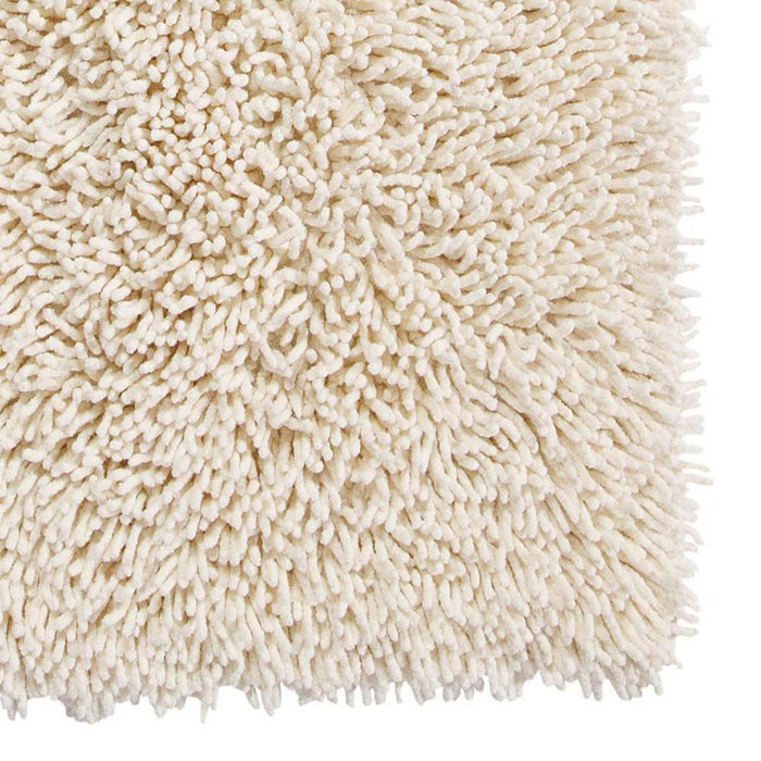 Knightsbridge Chenille Shaggy 220 GSF Non Skid Back Bath Rug 20 x 30 - Ivory