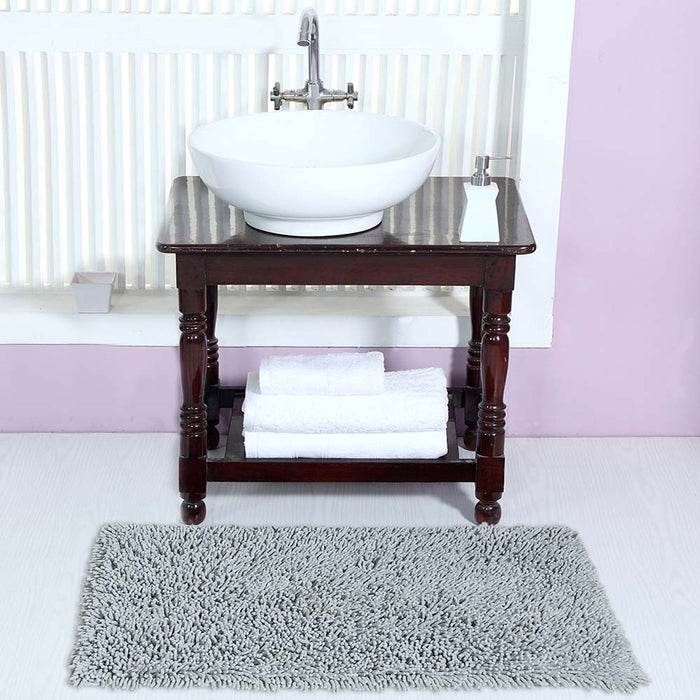Knightsbridge Chenille Shaggy 220 GSF Non Skid Back Bath Rug 20 x 30