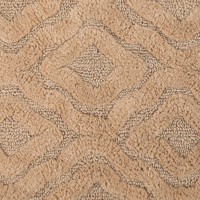 Knightsbridge Link Bath Rug Cotton Non Skid Back - Natural