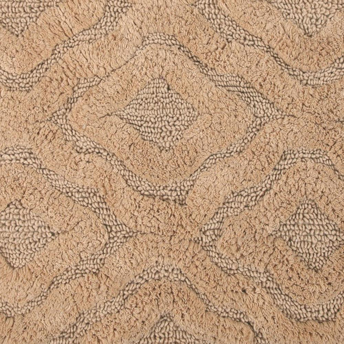 Knightsbridge Link Bath Rug Cotton Non Skid Back - Natural