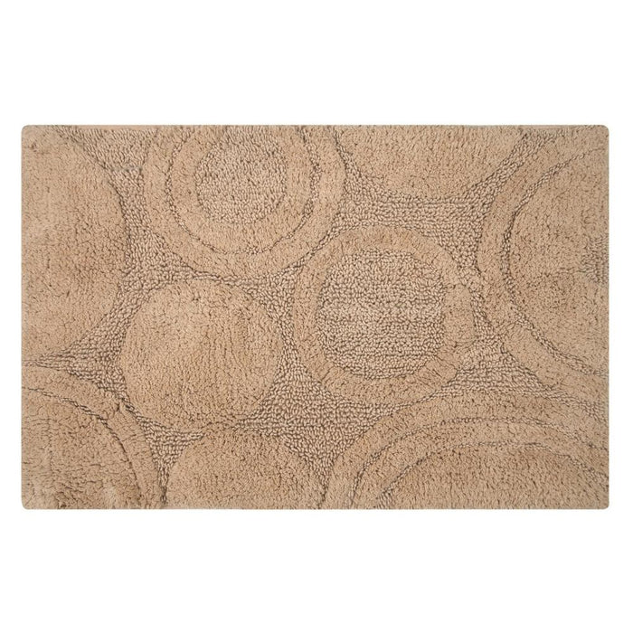 Knightsbridge Orbit Bath Rug Cotton Non Skid Back - Natural
