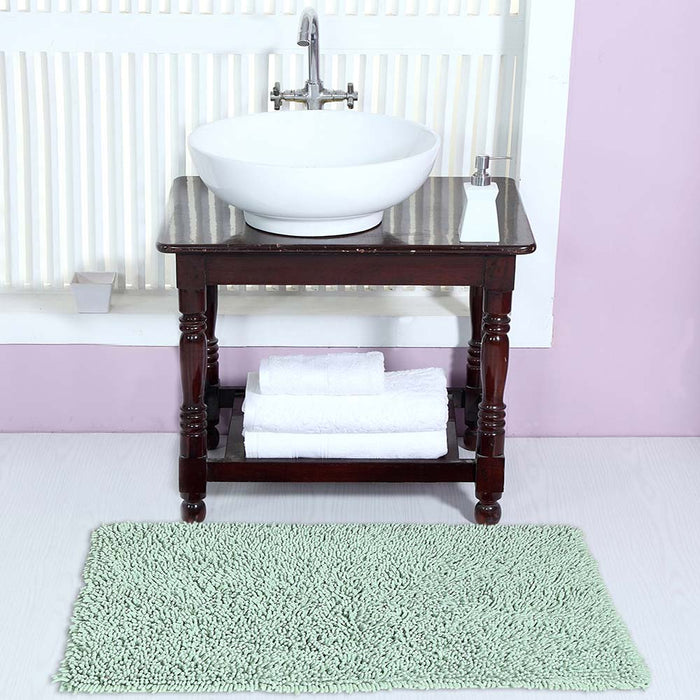 Knightsbridge Chenille Shaggy 220 GSF Non Skid Back Bath Rug 21 x 34