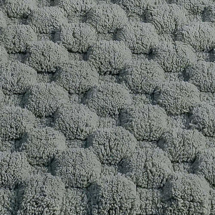Knightsbridge Luxurious Block Pattern High Quality Year Round Cotton With Non-Skid Back Bath Rug Sage