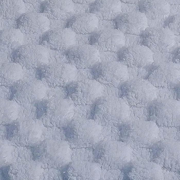 Knightsbridge Luxurious Block Pattern High Quality Year Round Cotton With Non-Skid Back Bath Rug White